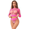 Subblime - 952204 Ensemble Résille  Manches Longues 2 Pièces Rose Taille Unique